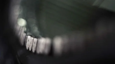 Retro typewriter work 4K Stock Footage 146484216