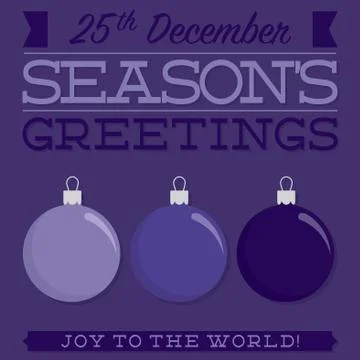 Retro typographic bauble card in vector format Stock Illustration