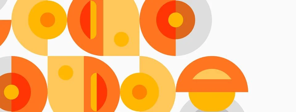 Retro typography design features orange, yellow shapes forming word adobe. Stock-Illustration
