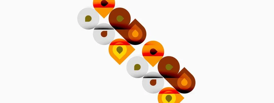 Retro typography features repeated OD text. Orange, yellow, gray colors creat Stock Illustration