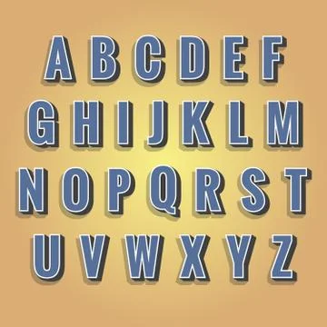 Retro typography Stock Illustration