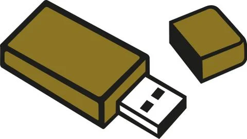 Retro usb stick Stock Illustration