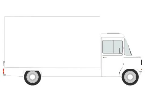 Retro van Stock Illustration
