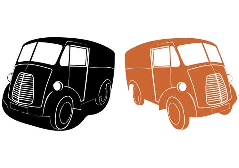 Retro van Stock Illustration