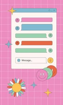 Retro vaporwave post Stock Illustration