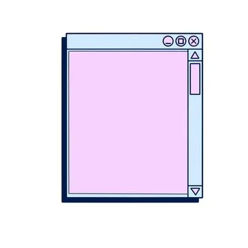 Retro vaporwave Y2K computer interface イラスト素材