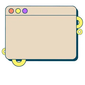 Retro vaporwave Y2K computer interface Illustrazione stock