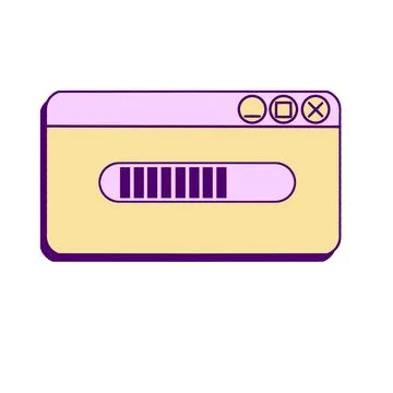 Retro vaporwave Y2K computer interface Illustrazione stock