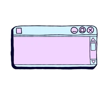 Retro vaporwave Y2K computer interface Stock Illustration