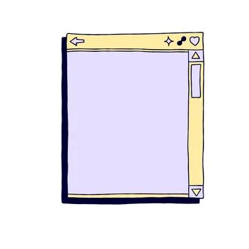 Retro vaporwave Y2K computer interface. イラスト素材