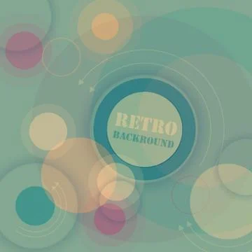 Retro vector background with circular pattern transparent. Stock Illustration