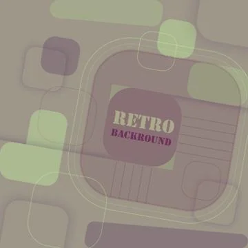 Retro vector background with symmetrical square pattern. Stock Illustration