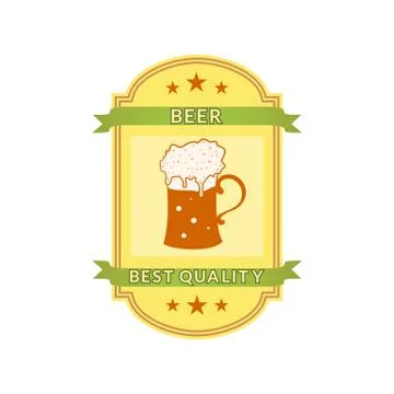 Retro vector beer label Stock Illustration