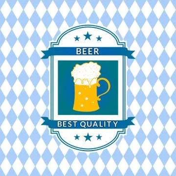 Retro vector beer label Stock Illustration