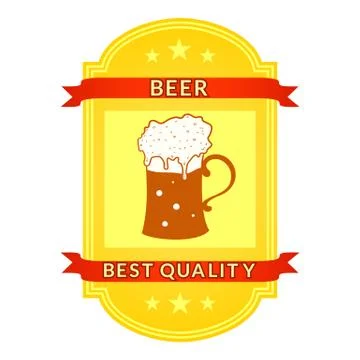Retro vector beer label Stock Illustration