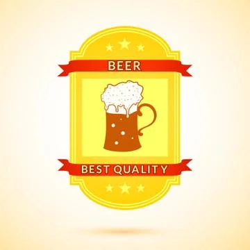 Retro vector beer label Stock Illustration