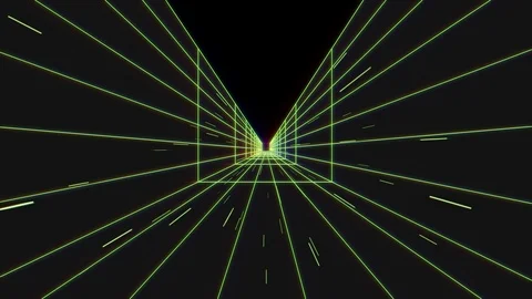 Retro Vector Gaming Grid Stock Footage 98266639