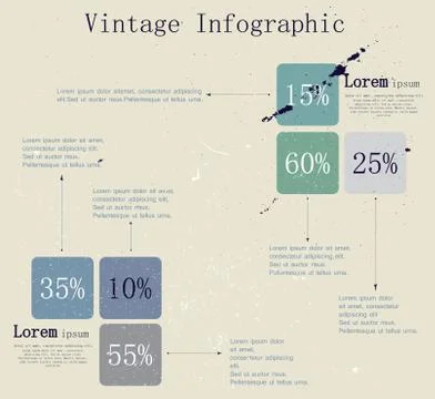 Retro vector infographic Stock Illustration