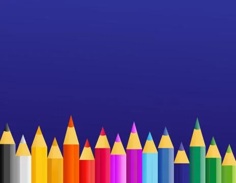 Retro vector paint pencils Stock Illustration