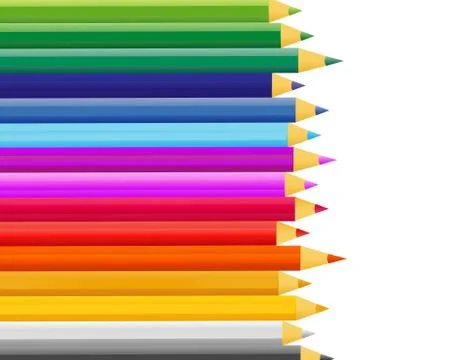 Retro vector paint pencils Stock Illustration