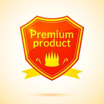 Retro vector premium product label Stock Illustration