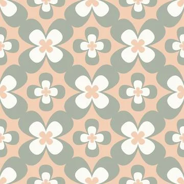 Retro vector seamless pattern from the 60s, 70s. イラスト素材