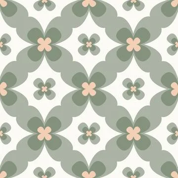 Retro vector seamless pattern from the 60s, 70s. Illustrazione stock