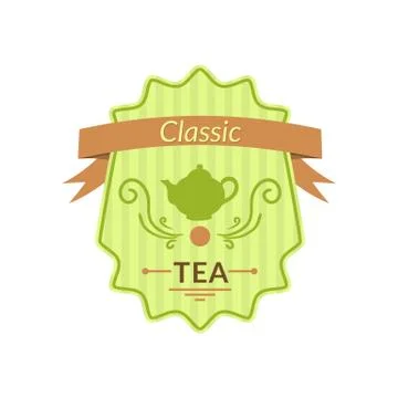 Retro vector tea label Stock Illustration