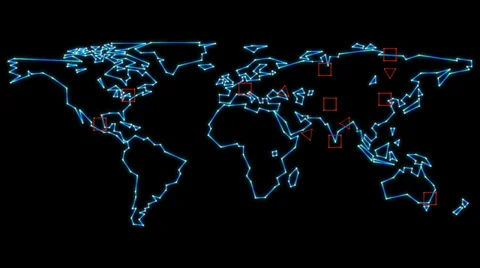 Retro Vector Track Map Stock Footage 37617742
