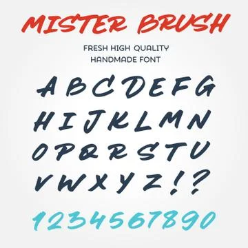 Retro vector type font alphabet Stock Illustration