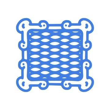 Retro ventilation grill line vector doodle simple icon Stock Illustration