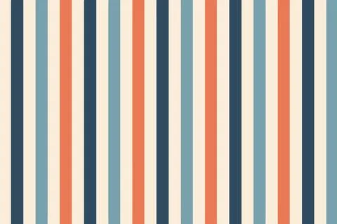 Retro vertical stripes pattern with warm and cool color palette Stock Illustration