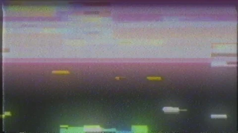 Retro VHS Abstract fast Color Glitch interference screen noise static television Stock Footage
