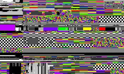 Retro VHS background like in old video tape rewind or no signal TV screen with Illustrazione stock