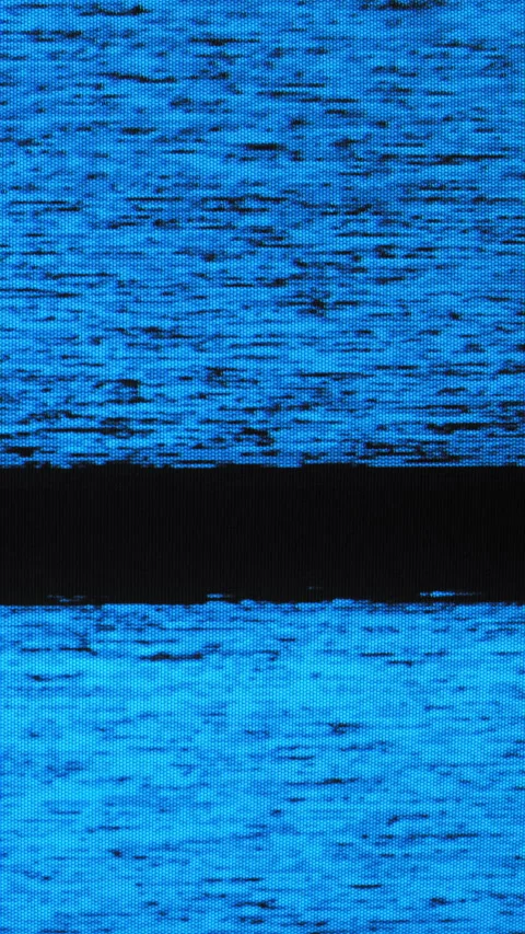Retro VHS Blue Screen With Glitch Effects And Horizontal Static Lines Stock-Footage 310468037