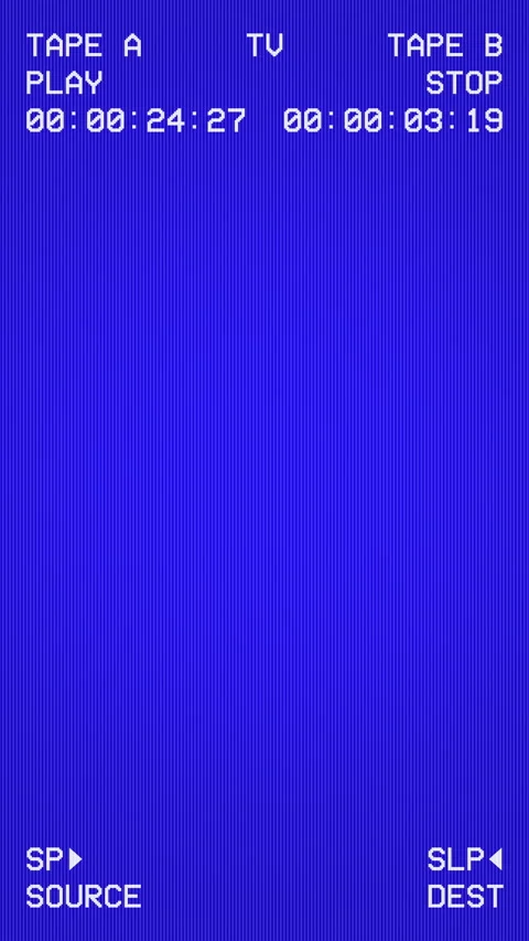 Retro VHS Blue Screen Vertical Background Stock-Footage 337658289