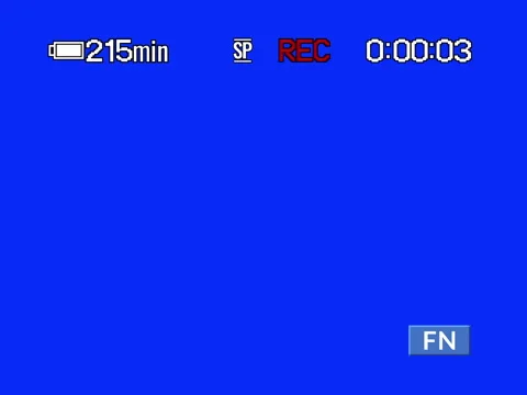 Retro VHS camcorder interface with timecode on a blue background Stock-Footage 344528335