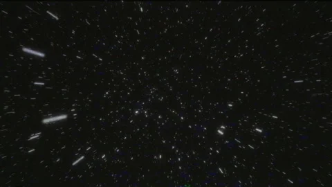 Retro VHS effect flying through stars glowing streaks Vidéo 171892997