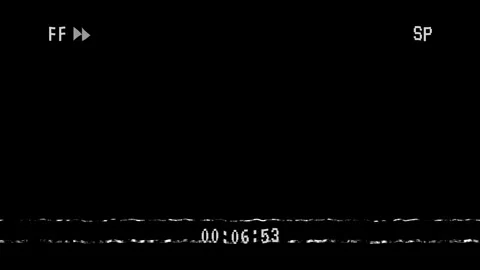 Retro VHS fast forward video tape on black background Stock Footage 314899250