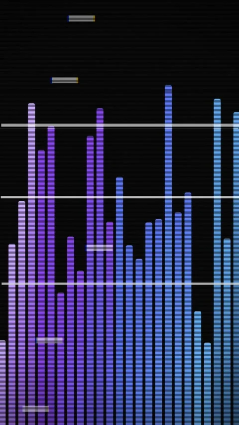 Retro VHS Glitch Audio Spectrum Vídeo Stock 335436684