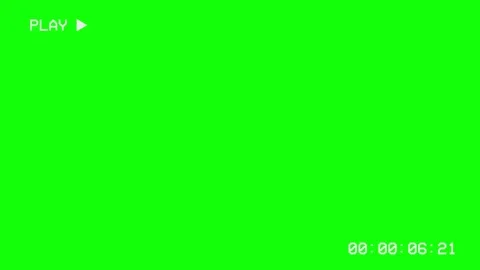 Retro VHS Playback Screen with Timer Stock Footage 296493137