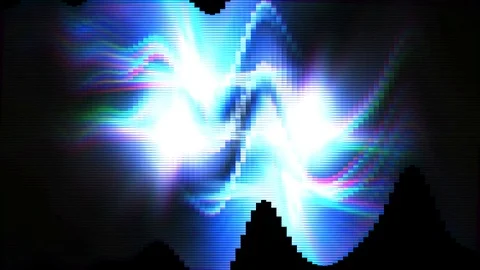 Retro VHS pulsating light with hipster glitch efx backdrop Stock Footage 101063182