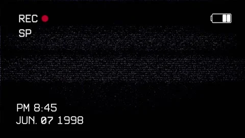 Retro VHS Recording Screen Animation with Camcorder REC Overlay Stock Footage 339072298