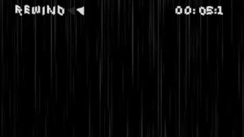 Retro VHS Rewind Sign with Static Noise and Glitch Effect, Vintage Videocassette Stock Footage 330540503