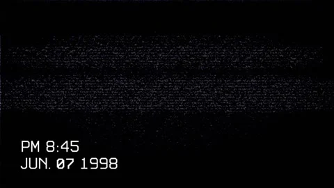Retro VHS Static Noise Overlay with Timestamp Animation Loop Видео 339072305