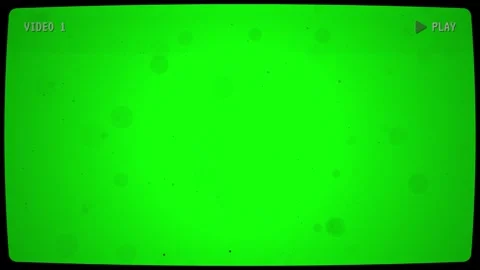 Retro VHS Tape Green Screen Background with Distorted Analog Scanlines Stock Footage 341406257