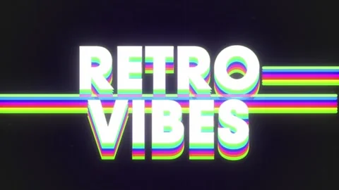 Retro Vibes Title After Effects stock
