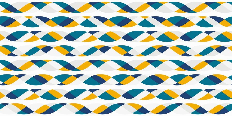 Retro vibes of wavy ogee pattern, abstract seamless vector background イラスト素材