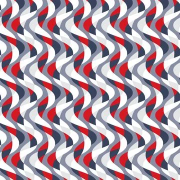 Retro vibes of wavy ogee pattern, abstract seamless vector background イラスト素材