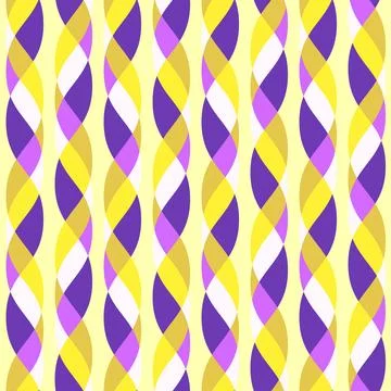 Retro vibes of wavy ogee pattern, abstract seamless vector background Stock Illustration